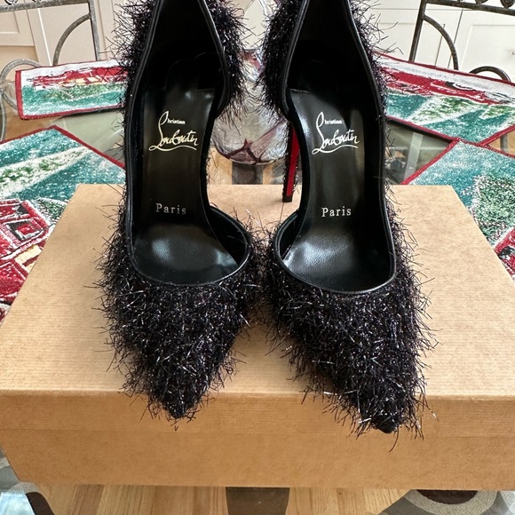 Christian Louboutin Iriza 100 Yeti Lurex pumps size 38 - Picture 2 of 4